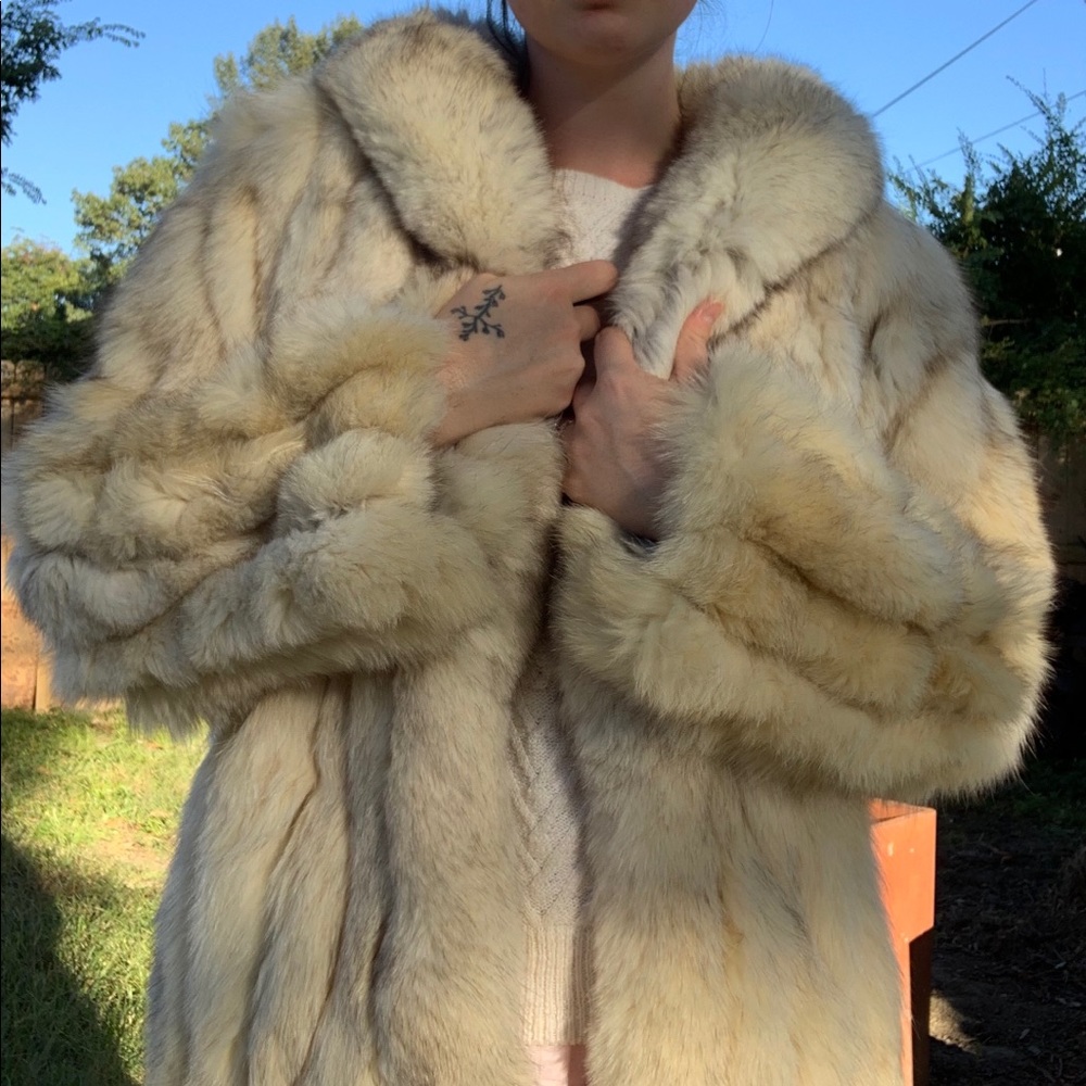 Vintage Real Rabbit Fur Coat